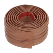 Rubber Baseboard Molding Trim, 3.66 Inch x 9.8 Feet, Brown Wood Grain