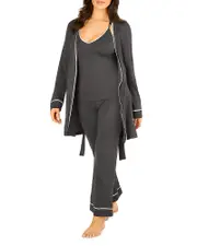 Cosabella Bella Curvy Racerback Cami, Pants & Robe Pajama Set