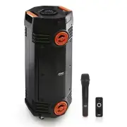 Pyle Dual 6.5’’ Portable PA Speaker-Built-in Rechargeable Battery, 300 Watt