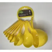 Cook's Kitchen Measuring Cup Spoon Set Yellow 10 Piece Set