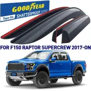 Side Window Deflectors Rain Guards for 2017-2025 Ford F-150 Raptor SuperCrew