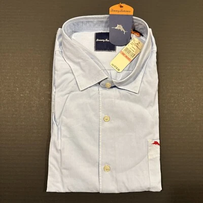 New W/ Tags 3XL Tommy Bahama LS Button-Down Shirt Island Twill Lt Mistral