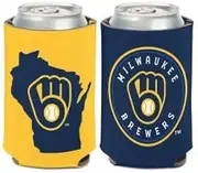 Milwaukee Brewers state shape Can Cooler 12 oz.