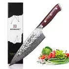 Keemake Chef Knife 6.5 Inch Vegetable Meat Slicer Damascus Steel Kitchen Cutlery