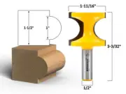 YONICO 13118 1-Inch Bead Bullnose Router Bit 1/2-Inch Shank