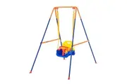 VEVOR Swing Sets for Backyard 3 in 1 Toddler Swing Set with 4 Sandbags Foldable