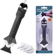 3 In 1 Caulking Tool Glass Glue Angle Scraper Stainless Steel Head
