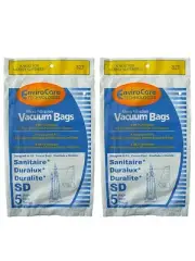 10 Sanitaire Sd Micro with Closure Vacuum Bags, Electrolux, Eureka, Duralux V...
