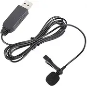 Angoily Clip USB Lavalier Microphone Omnidirectional Condenser Mic for Portable Recording for Streaming Vlogging Interviews Compatible with Windows and Laptops