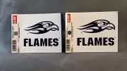 Set Of 2 Liberty University Flames Logo 3 1/2” x 3 1/2” Decal Sticker, Black