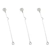 3 Pcs Honey Stirrer Metal Automatically Dipper Stirring Rod Spoon Spiral
