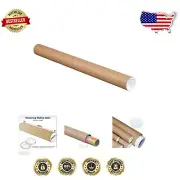 Economical 2" x 15" Kraft Tubes with White Caps – Perfect for Mailing & Storage