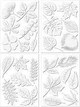 4 Sheet 26 Pcs Leaf Shape Window Decals for Bird Strikes, PVC Anti Collision Window Bird Stickers, Translucent Window Clings Film to Stop Birds from Hitting Glass Door Indoor Decoration (4)