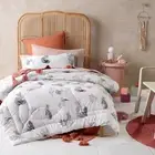 Happy Kids Woodland Animals Bedspread Comforter Coverlet Green Single