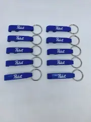 NEW Lot of 10 PABST BLUE RIBBON Beer Bottle Opener Key Chain / Key Ring
