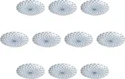 Set of 10, Hand-Made Net No. 8 Plate, 9.4 x 1.4 inches (24 x 3.5 cm) | Arita-yaki Plate, Setomonohonpo