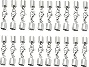 Veemoon 20PCS Stainless Steel Lobster Clasp Jewelry Fasteners for Bracelets Necklaces Hole Durable Multi Purpose Cord Buckle Easy to Use for Jewelry Making