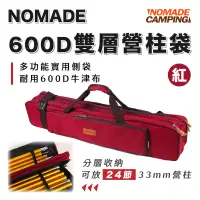 在飛比找蝦皮商城優惠-NOMADE 600D 雙層 營柱袋 紅色 營柱收納包 天幕