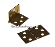 Piano Bench Hinges - Set of 2 - Replacement hinges brass plated