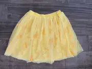 NWT Hanna Andersson Beauty & the Beast Belle Yellow Tulle Skirt: Size 10, 140cm