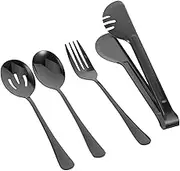 HOMOBABE 1 Set Stainless Steel Food Tongs Versatile Kitchen Utensils for Serving Pasta BBQ and More Elegant Tableware for Home Restaurants and Camping