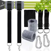500kg Hammock Tree Swing Straps Heavy Duty Hanging Belt Bearing with Carabiner Camping Straps