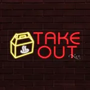 BRAND NEW "TAKE OUT" w/LOGO 30x12x1 INCH LED FLEX WINDOW/WALL INDOOR SIGN 30914