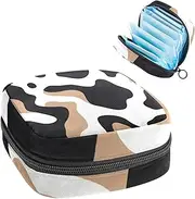 Period Bag,Sanitary Napkin Storage Bag,Animal Cow Print,Tampon Holder for Purse