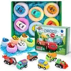 6 Pack Natural Bath Bombs for Kids Pull-Back Cars Organic Rich Foam Color Bub...