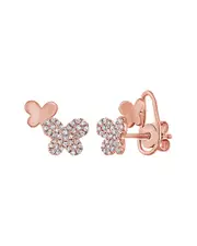 Sabrina Designs 14K Rose Gold 0.21 ct. tw. Diamond Butterfly Earrings NoSize NoColor