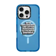 iPhone 16 Pro Impact Case MagSafe Compatible New Beginnings iPhone Case by Quotes by Christie