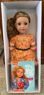 American Girl 18" Evette Doll Med Skin w/ Freckles Caramel Curly Hair Gray Eyes