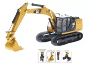 1:64 DM 320F L Hydraulic Excavator with 5 Work Tools Machine Diecast Model