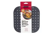 Silicone Square Air Fryer Liner 22x22cm (Charcoal)