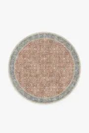 185' Round | Machine Washable Runner Rug | Kid & Pet Friendly | Indoor Rug | Celestine Coral Rug | Ruggable