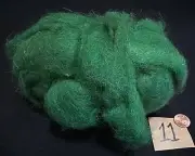 Needle Felting 100% Natural Wool Top Roving: EMERALD DRAGON GREEN - 1.5 Ounces