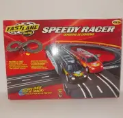 Toys R Us Fast Lane Speedy Racer Slot Car Race Track Set W/2 Tuner Style Cars