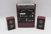 Dollhouse Miniature Stereo Set with Record Player and Speakers T3258