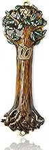 MEZUZAH Tree of Life Case - Mezuzah Cover for Scroll, Crafted with David Star | Modern Design, Hand-Enameled to A for Home Décor | Indoor or Outdoors (L 5.5", Multi | Brown | Green)