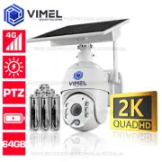 4G Construction Site Camera Wireless 64GB Solar Powered 2K PTZ Farm SIM Card