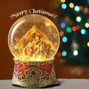 Snow Globe Christmas Nativity Scene - Musical Snow Globe Color Changing Battery