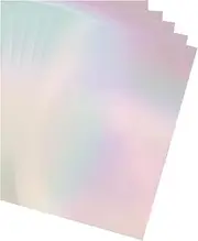 sourcing map 20PCS Holographic Cardstock, 11.7" x 8" Iridescent Paper Sheets, Shiny Reflective Board Sheets for Gift-Wrap, DIY Card Craft, Silvery
