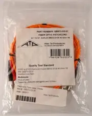 Allen Tel GBST2-D2-01 Duplex ST to ST Fiber Optic Patch Cord, Multimode 1m, New