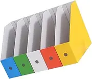 STOBOK Document Rack File Stand 5 Color Desktop Storage Rack Bookshelf File Holder Office Organiser Organize Your Space