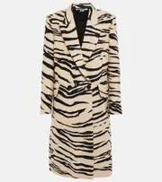 [Stella McCartney] Stella McCartney Printed double-breasted coat AU 6 multicoloured