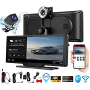 Car Play Video Recorder Touch Screen 4K 10.26" Dual Dash Camera UHD 4K WIFI GPS
