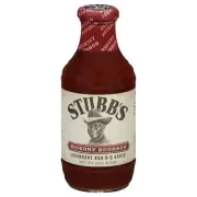 Stubbs Sauce Barbeque Hickory Bourbon 18 oz (Pack of 6)