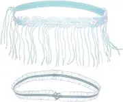 [LIFKOME] Bride to Be Sash Tassel Lace Garters for Wedding Supplies Elegant Bridal Wedding Garters for Bride Sky-Blue