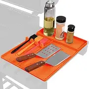 BBQ Grill Mat | Grill Mat Spatula Holder Outdoor,Silicone Heat Resistant Large Tools Holder Utensils Storage, Easy to Clean Grilling Accessories for Men