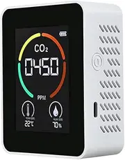 Temperature & Humidity Meter, Air Quality Monitor, CO2 Detector, 3-In-1 Digital Air Pollution Carbon Dioxide Detector A